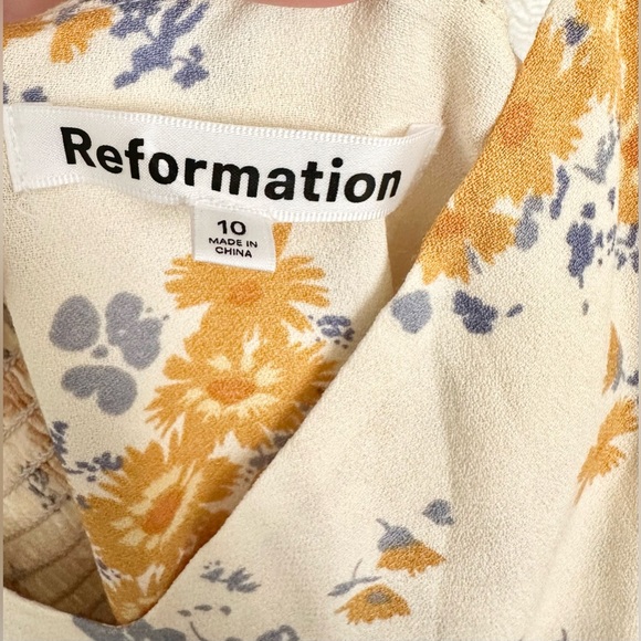 NWT reformation humphrey dress in christina | size 10 - Picture 6 of 9